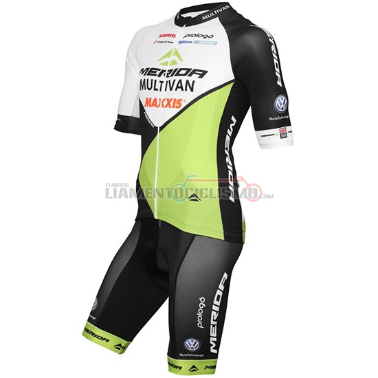 Abbigliamento Multivan Merida 2016 Manica Corta E Pantaloncino Con Bretelle verde e bianco - Clicca l'immagine per chiudere